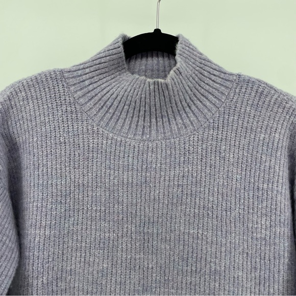 Loft Sweater Lavender Purple Knit Mock Neck XS - Picture 2 of 6